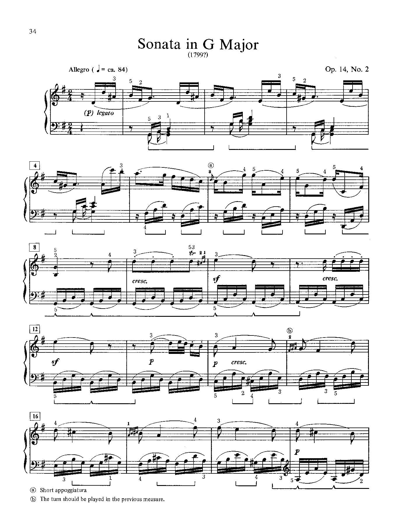 Beethoven: Selected Intermediate to Early Advanced Piano Sonata Movements, Volume 2