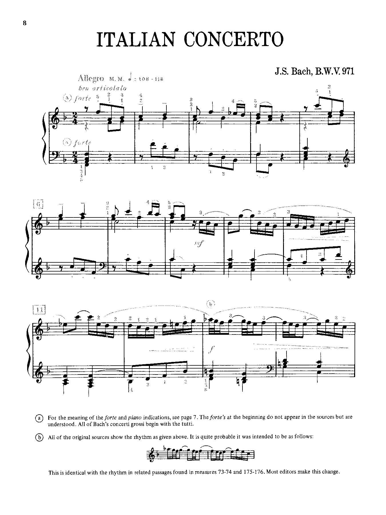 J. S. Bach: Italian Concerto