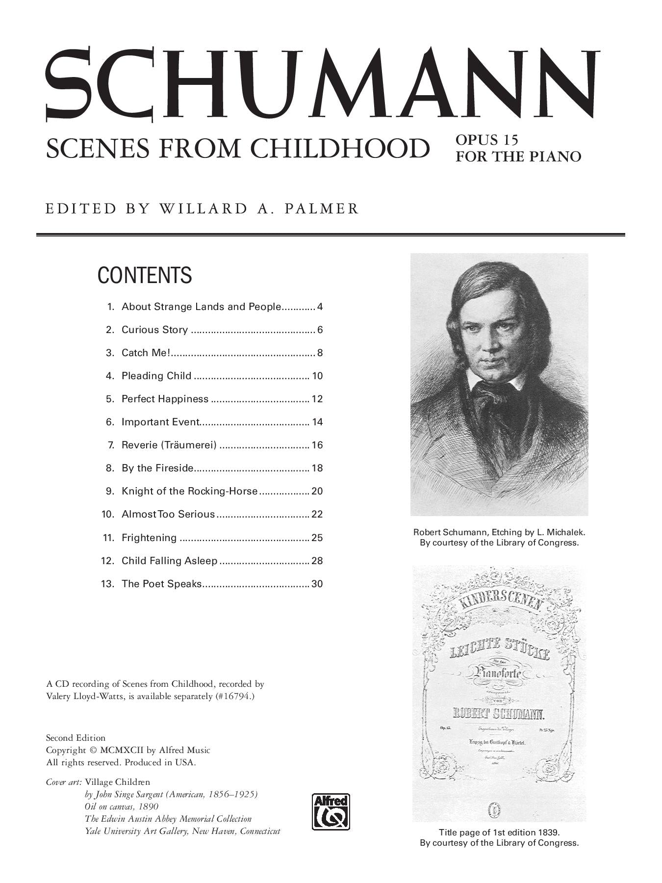 Schumann: Scenes from Childhood, Opus 15