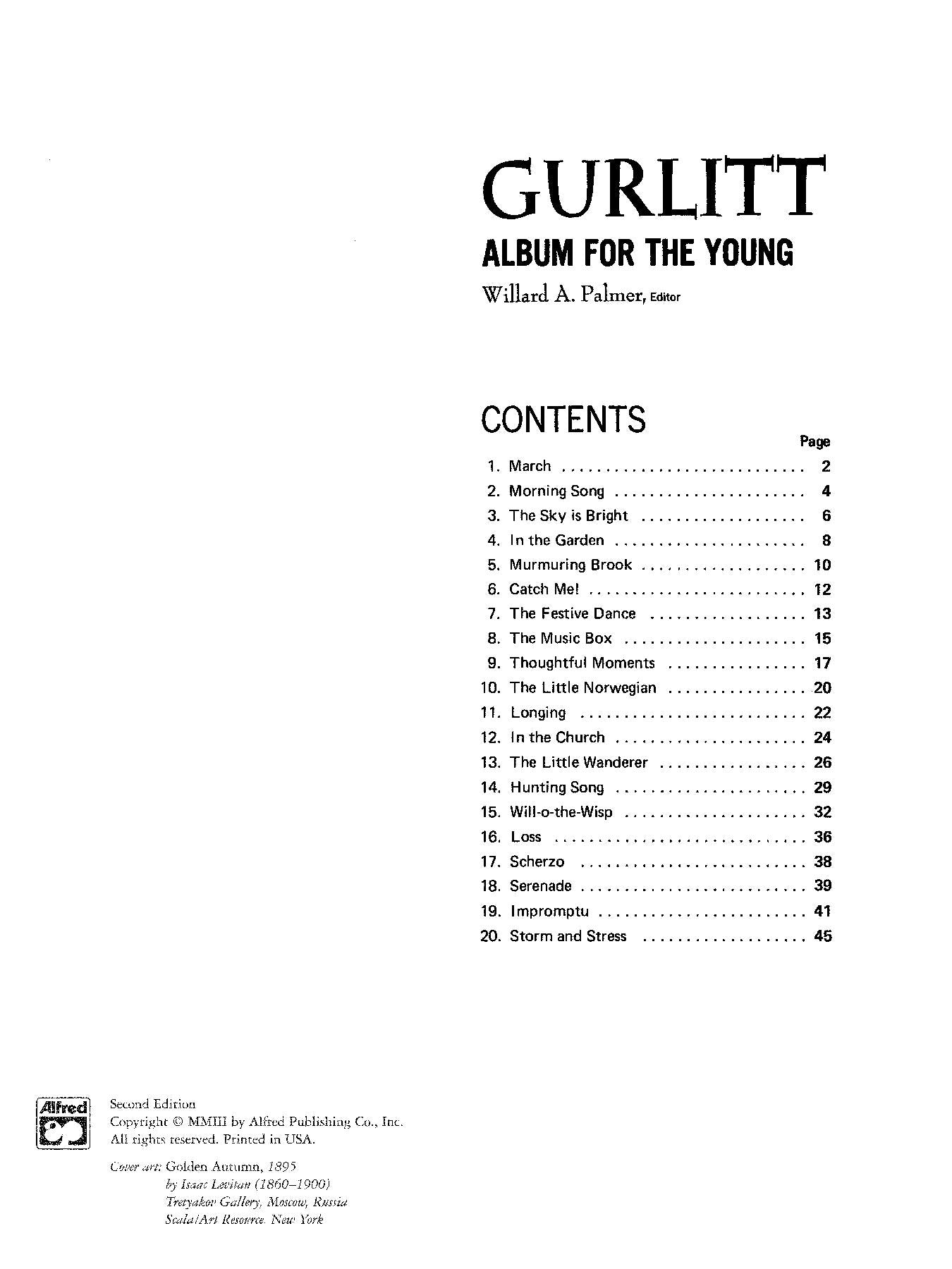 Gurlitt: Album for the Young, Opus 140