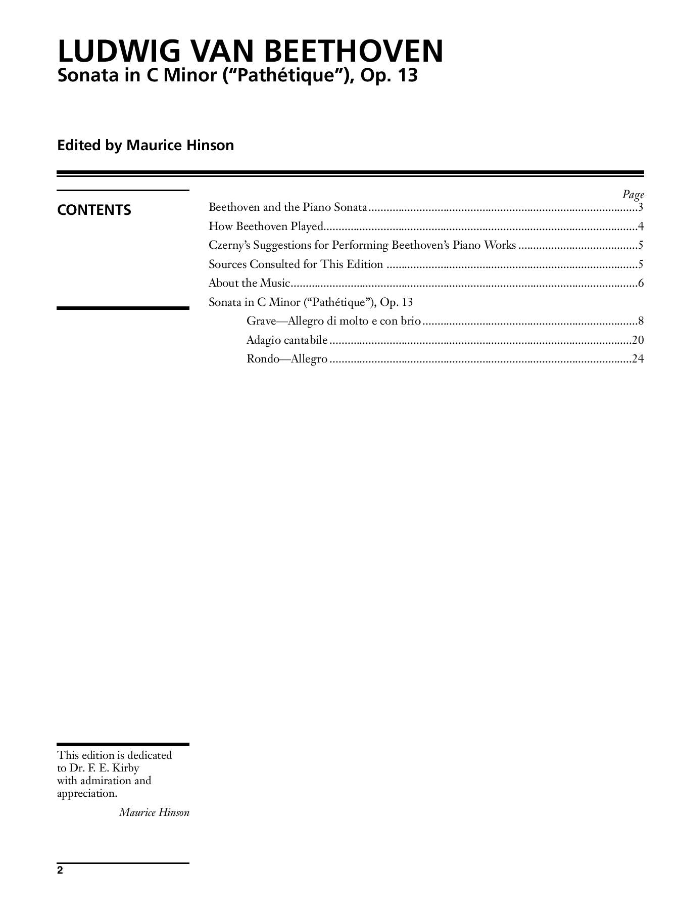 Beethoven: Sonata in C Minor, Opus 13 ("Pathétique") for Piano Solo