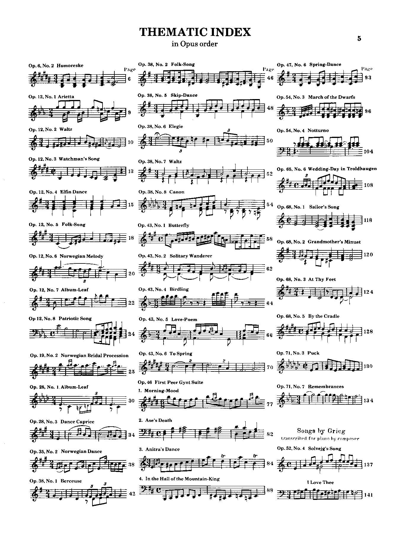 Grieg: Selected Works for the Piano