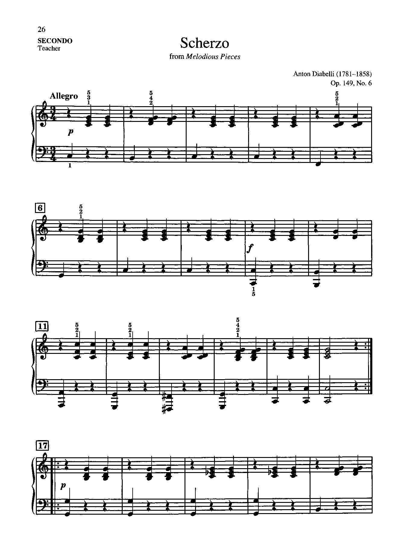 Easy Classical Piano Duets for Teacher and Student, Book 1