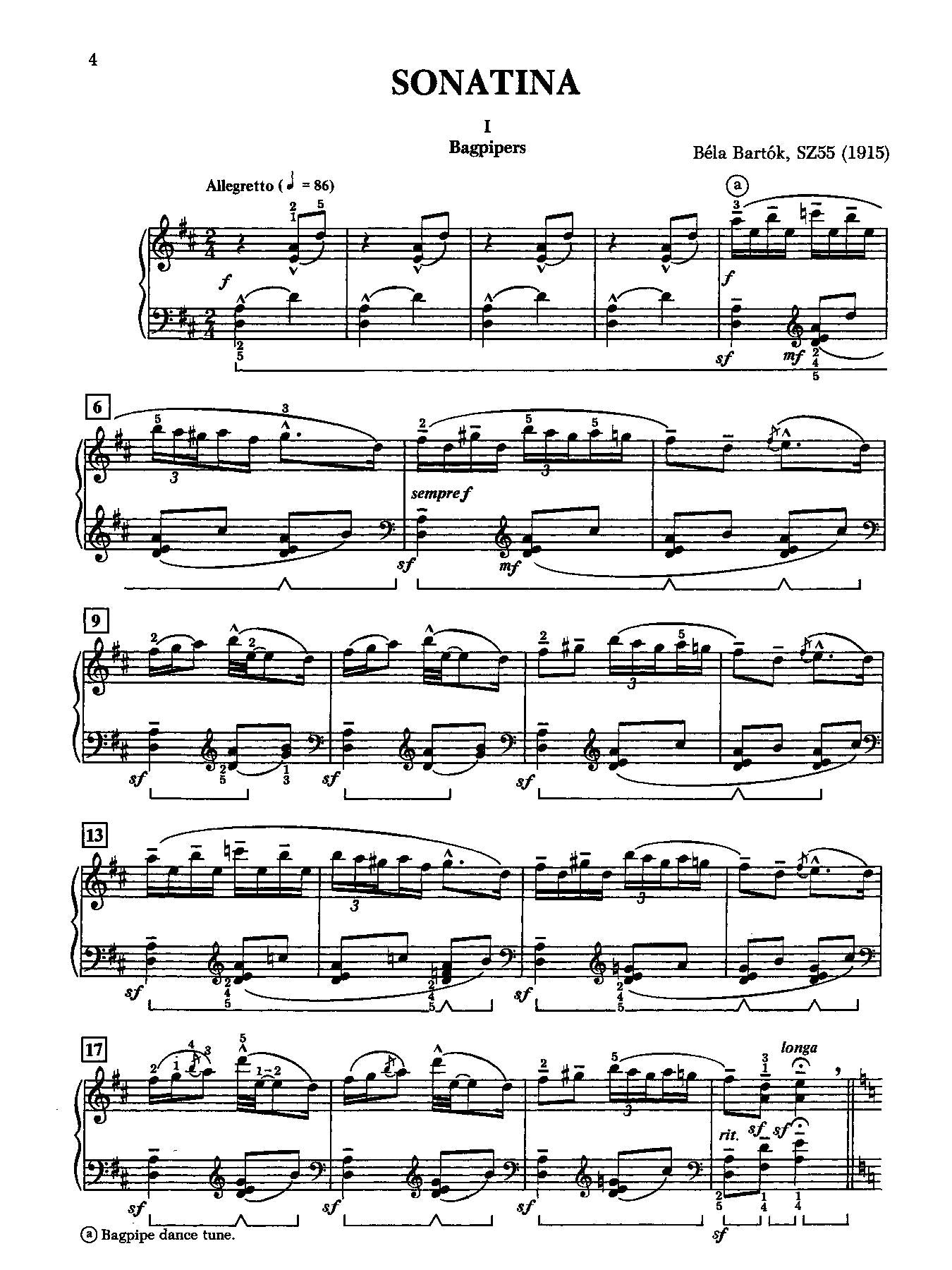 Bartók: Sonatina