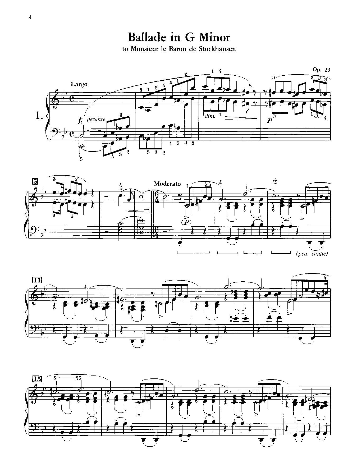 Chopin: Ballades for Piano Solo