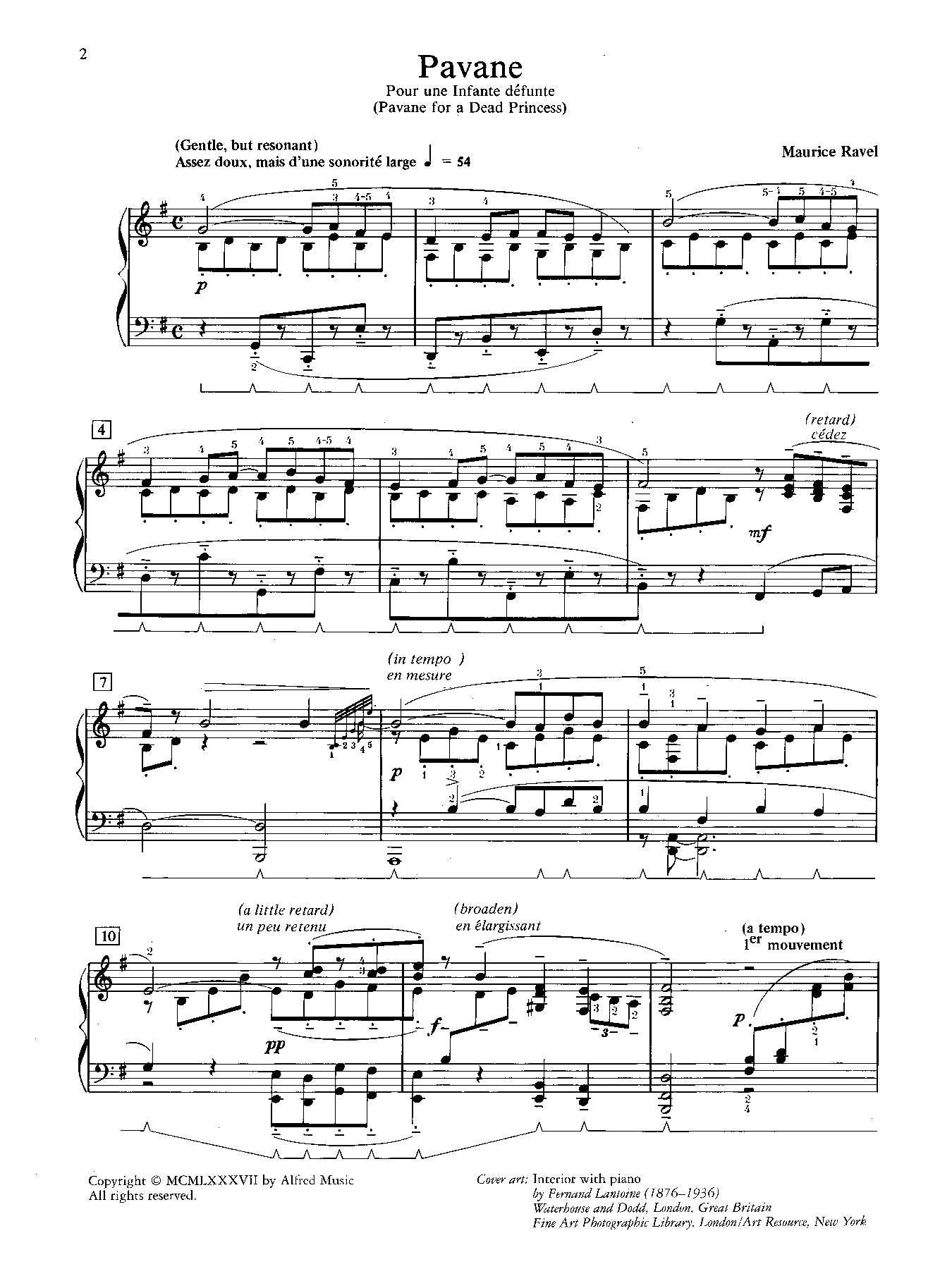 Ravel: Pavane pour une infante défunte