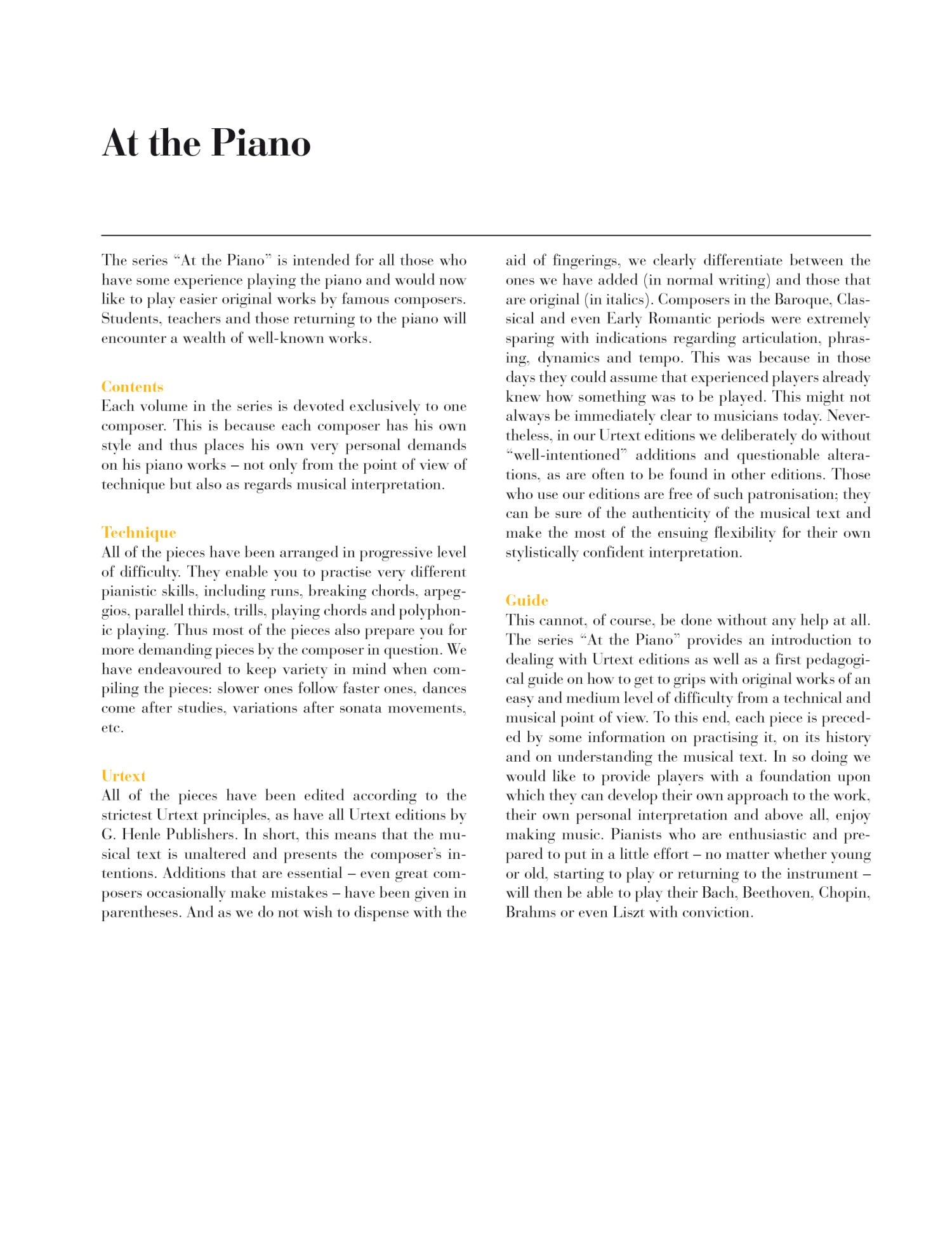 Haydn at the Piano - 8 Well-known Original Pieces