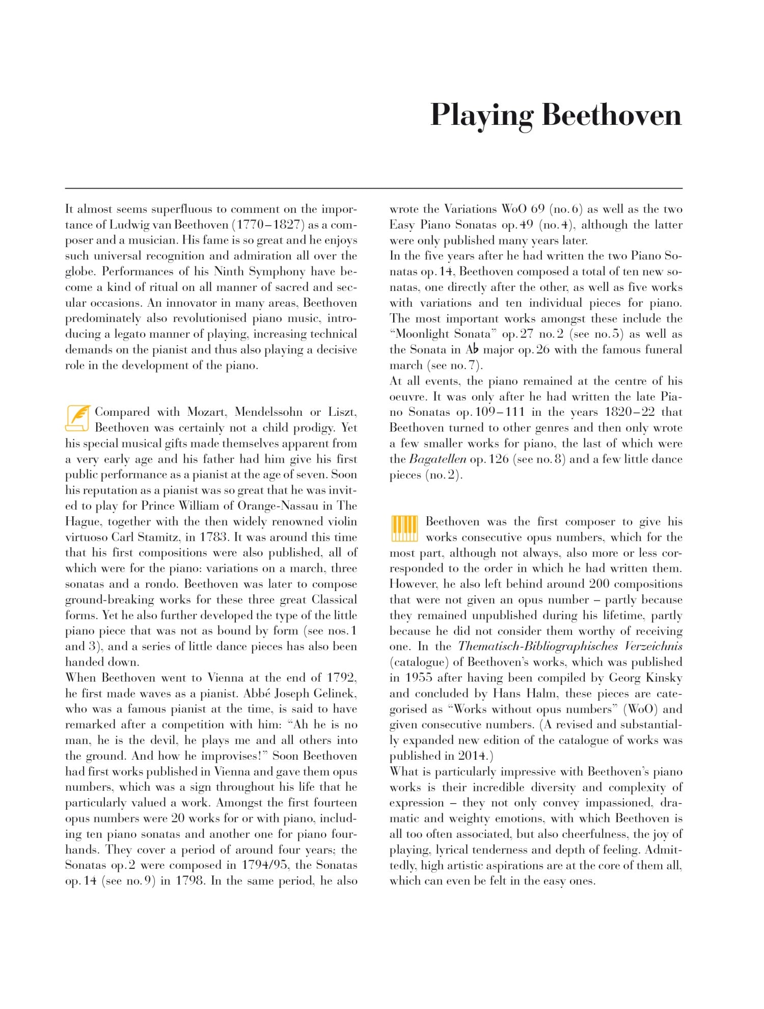 Beethoven at the Piano - 9 Well-known Original Pieces