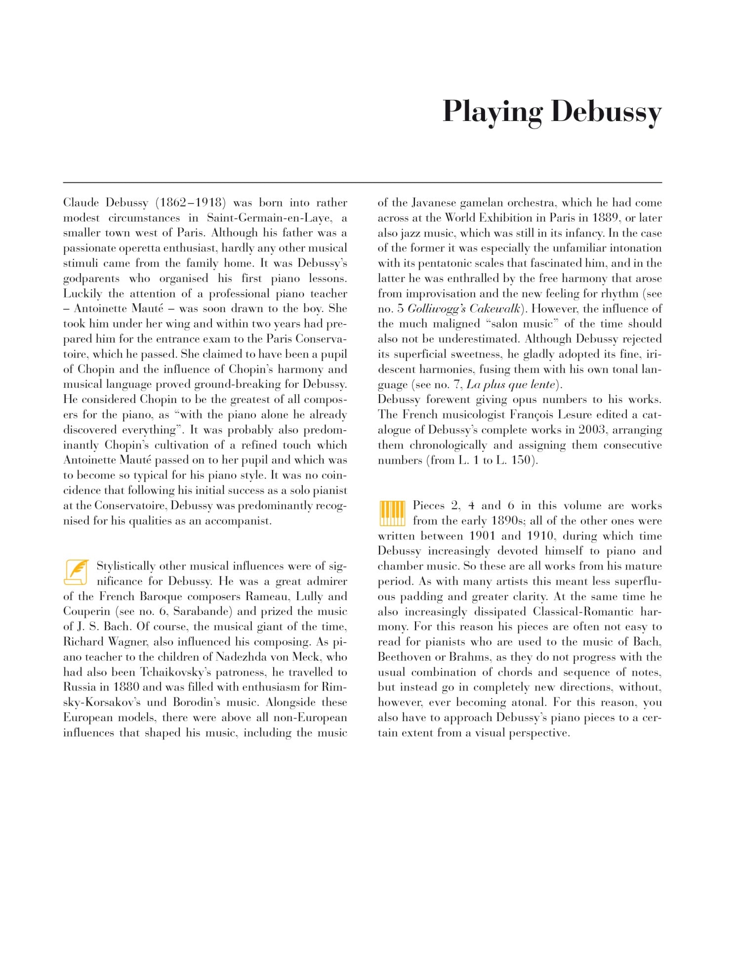 Debussy at the Piano 9 Well-known Original Pieces