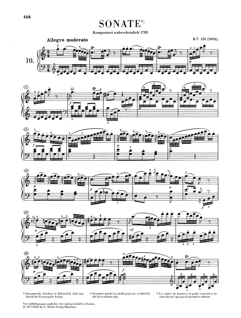 Mozart:　Piano　Sonatas,　Volume