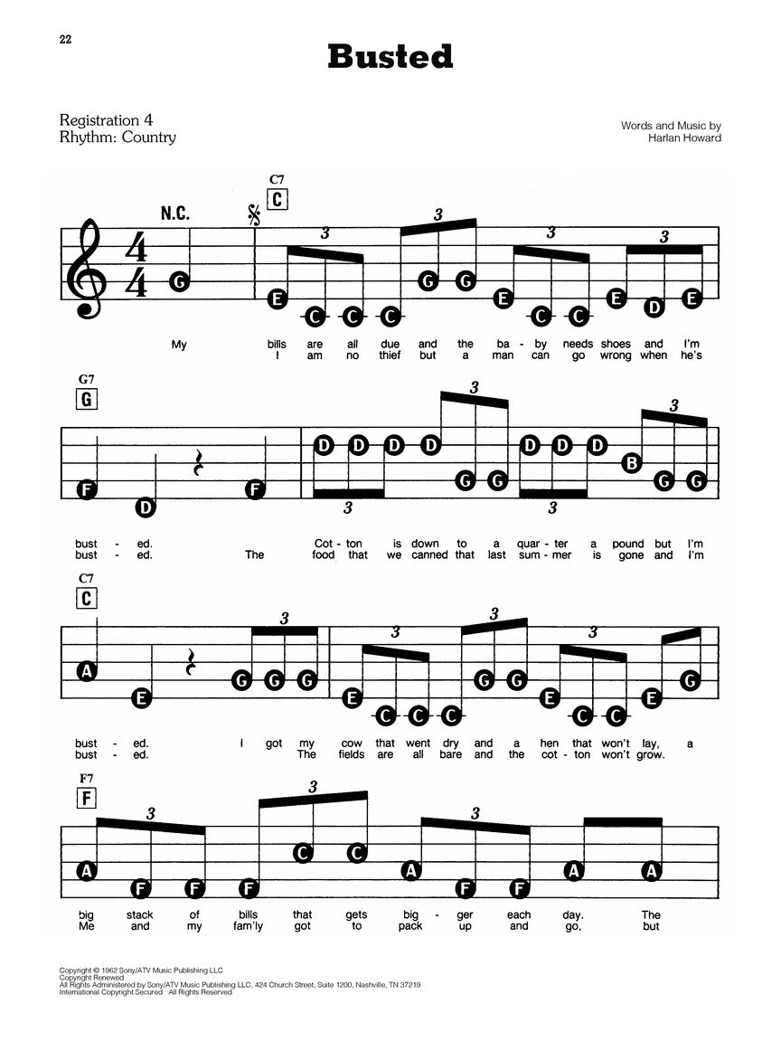 E-Z Play Piano 30, Country Connection 2nd Edition