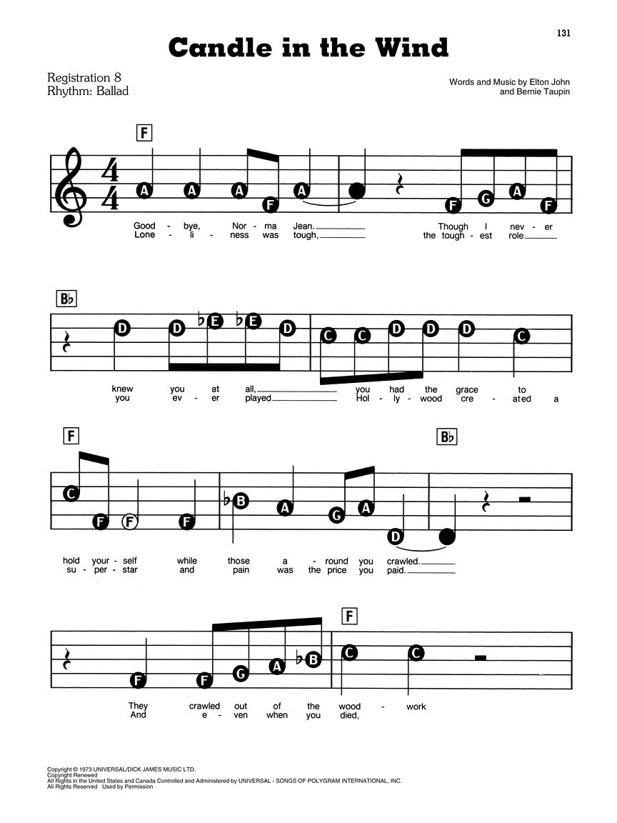 E-Z Play Piano 60, Songs For All Occasions