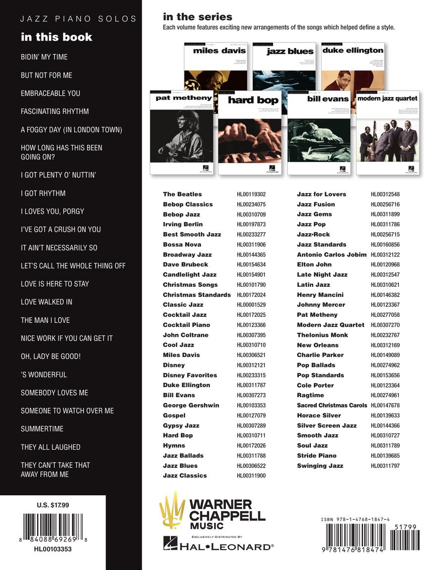 George Gershwin - Jazz Piano Solos