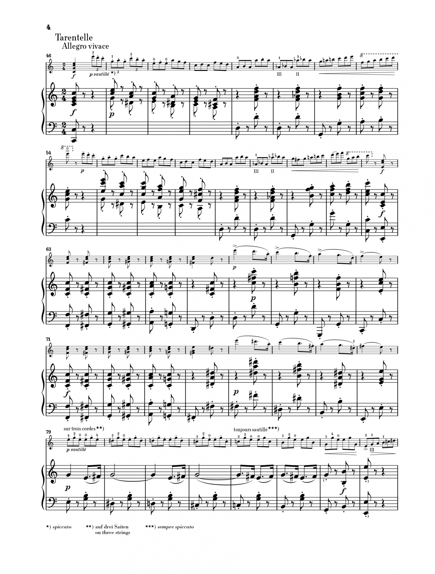 Sarasate: Introduction et Tarentelle op. 43 for Violin and Piano