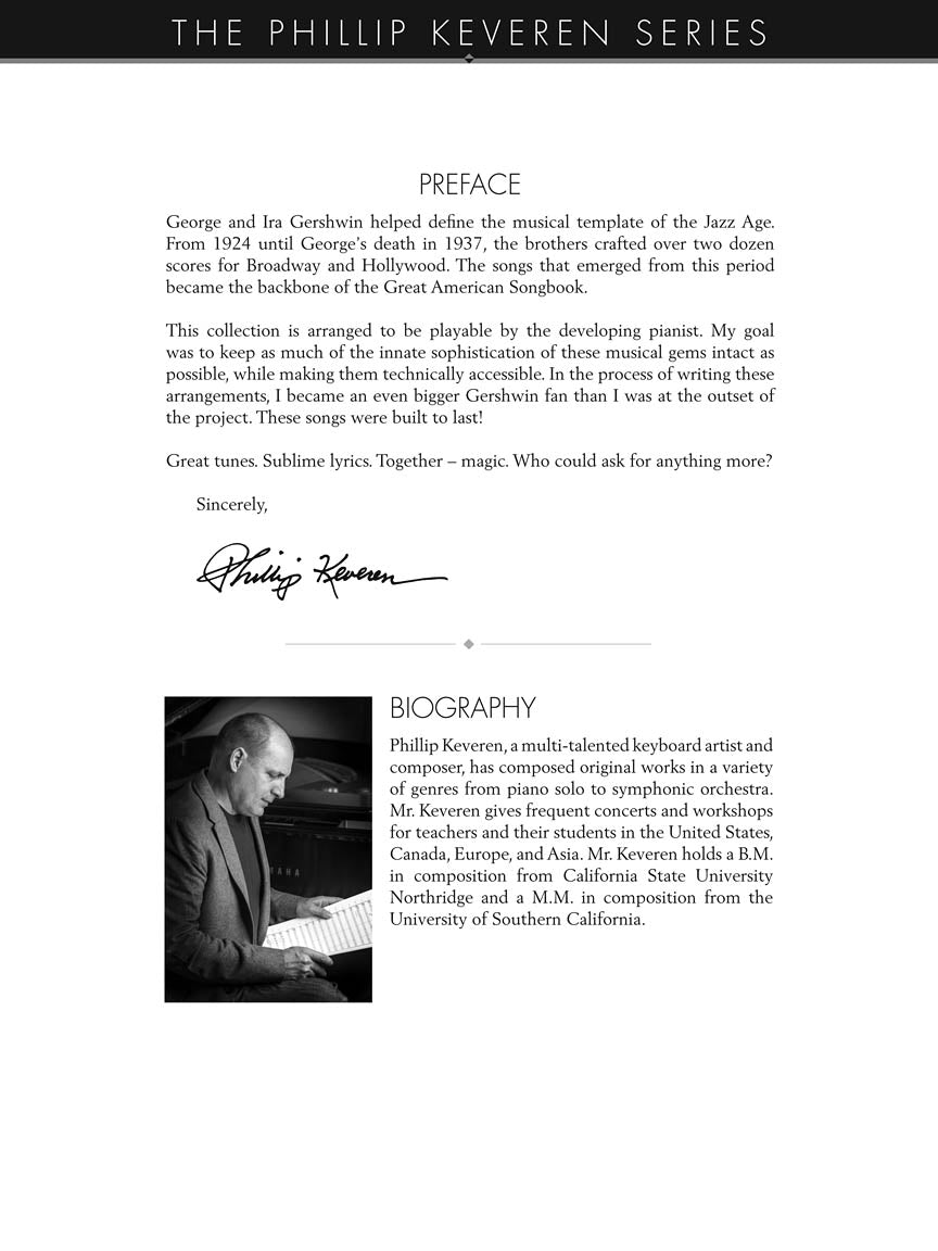 George Gershwin Classics for Easy Piano arr. Phillip Keveren