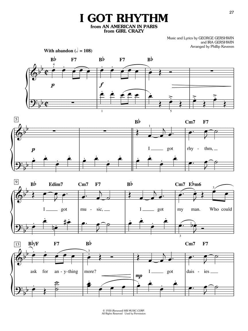 George Gershwin Classics for Easy Piano arr. Phillip Keveren