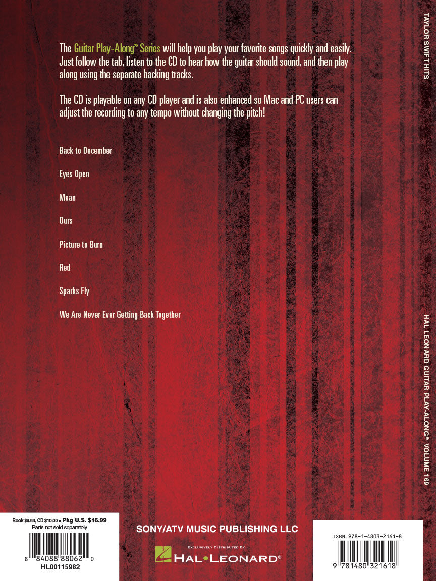 Taylor Swift, Guitar Play-Along Volume 169