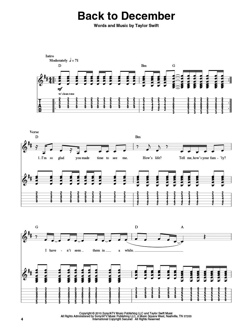 Taylor Swift, Guitar Play-Along Volume 169