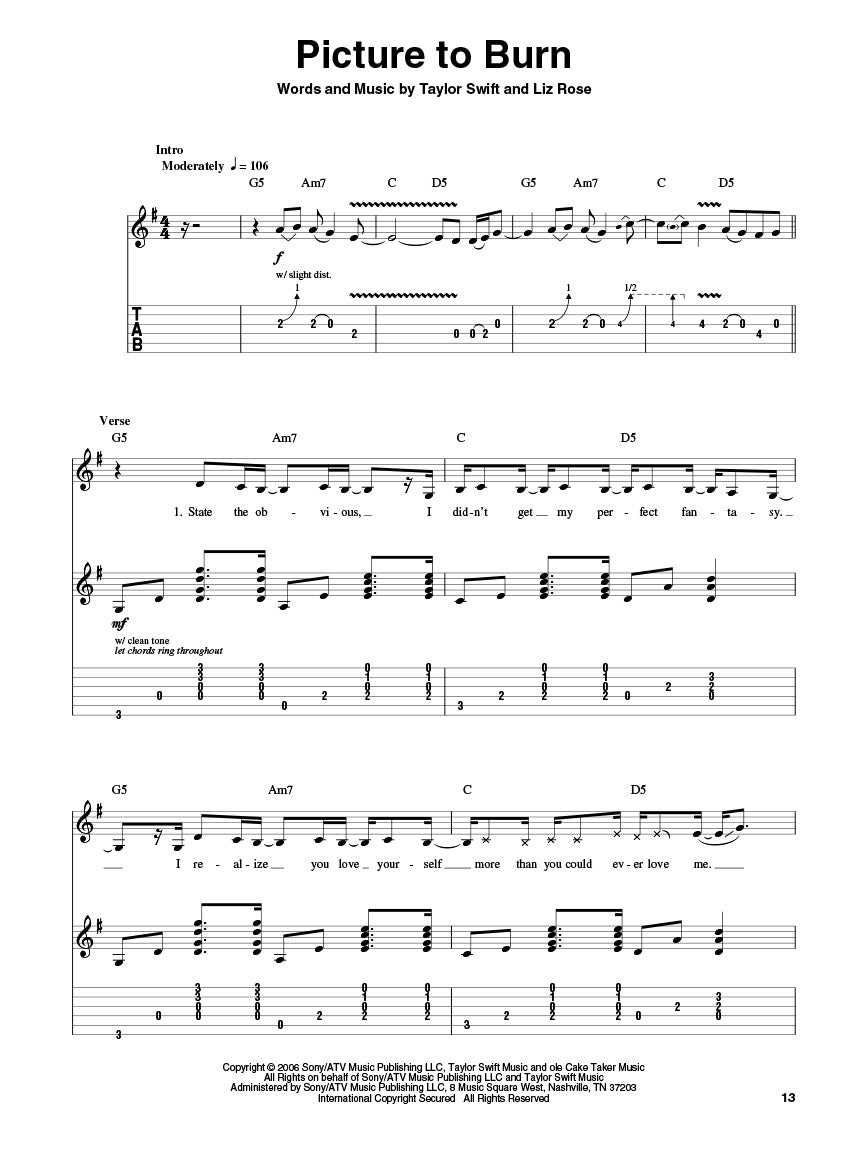 Taylor Swift, Guitar Play-Along Volume 169