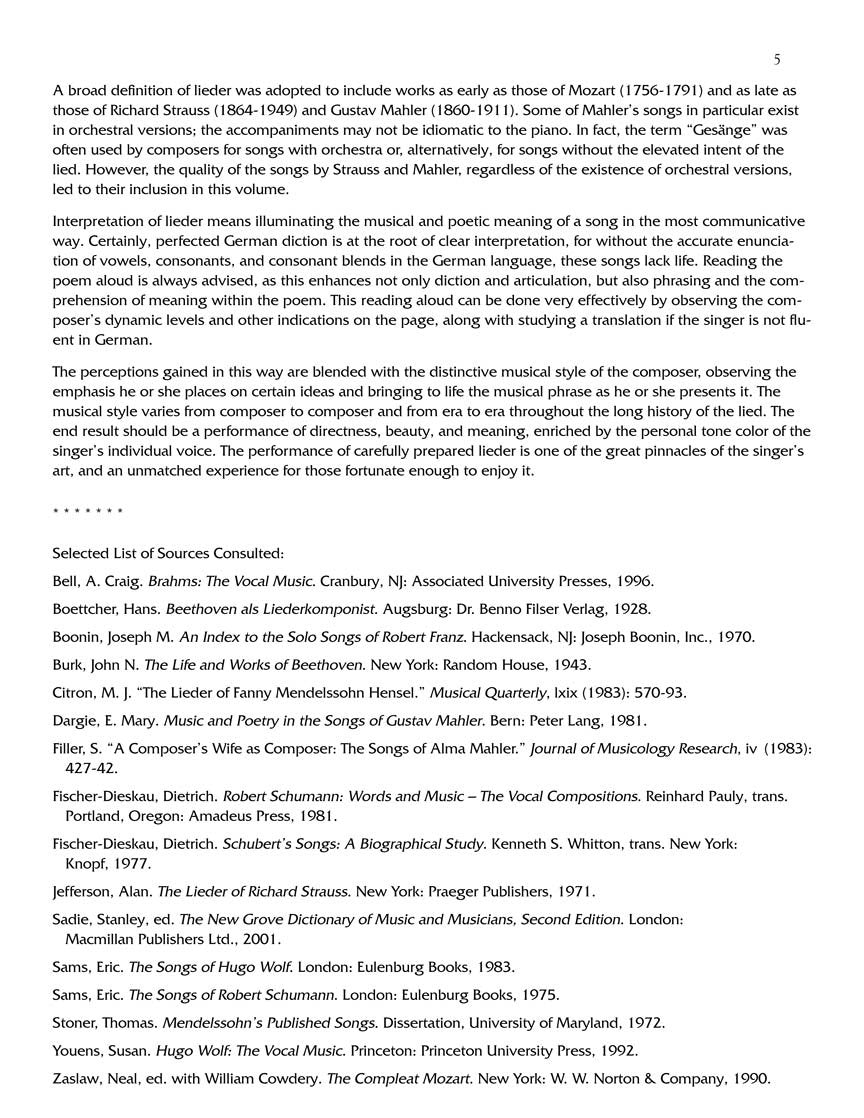 The Lieder Anthology