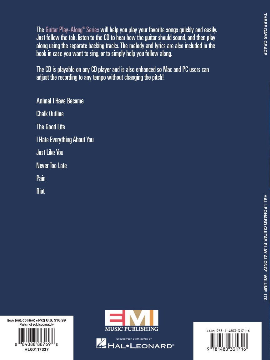 Three Days Grace Guitar Play-Along