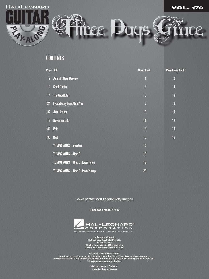 Three Days Grace Guitar Play-Along
