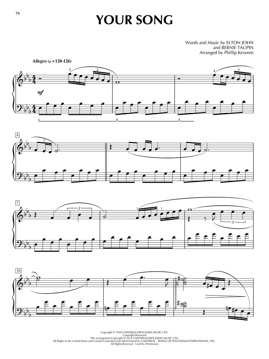Elton John for Classical Piano arr. Phillip Keveren