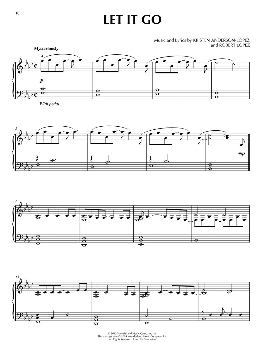 Frozen for Piano Solo