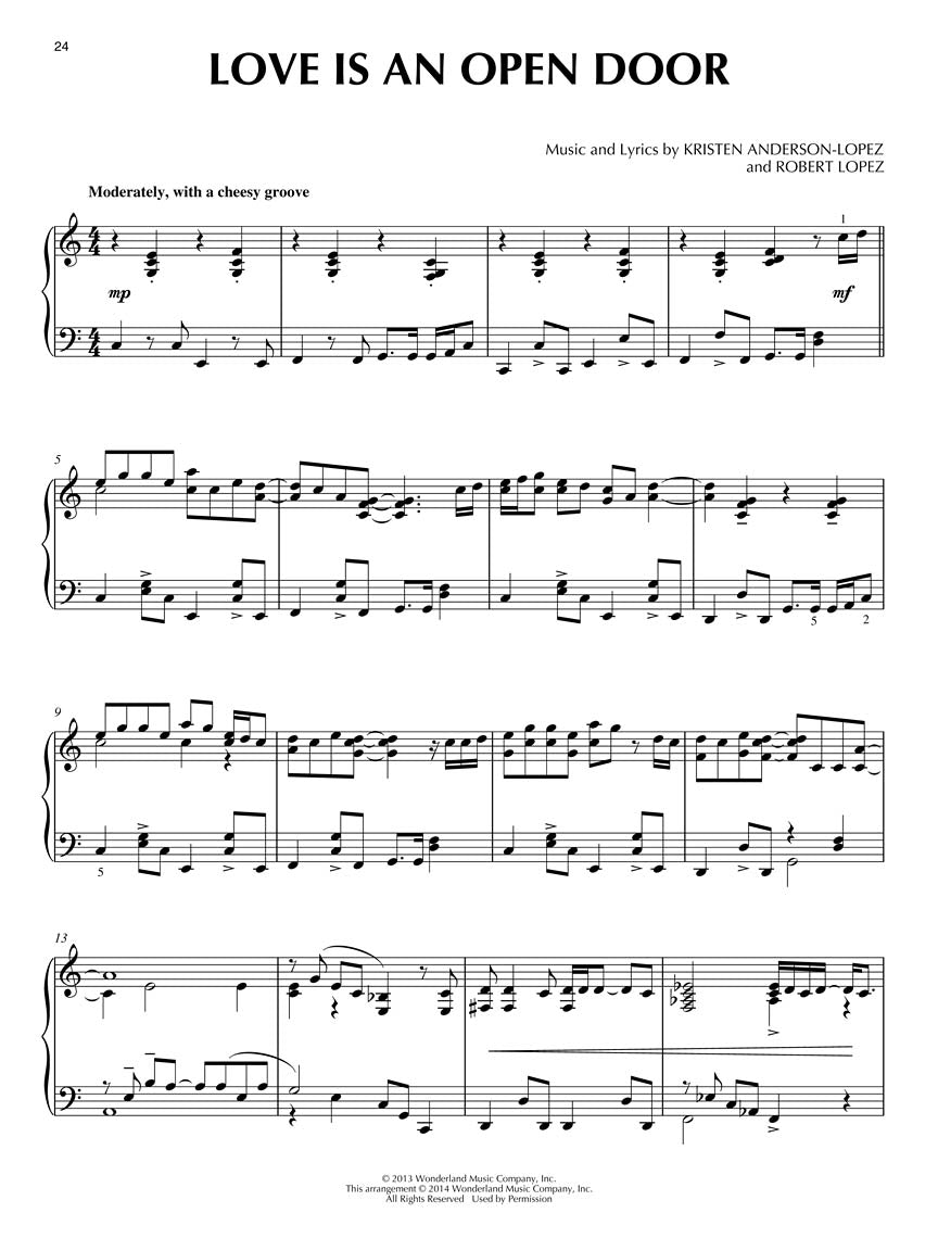 Frozen for Piano Solo