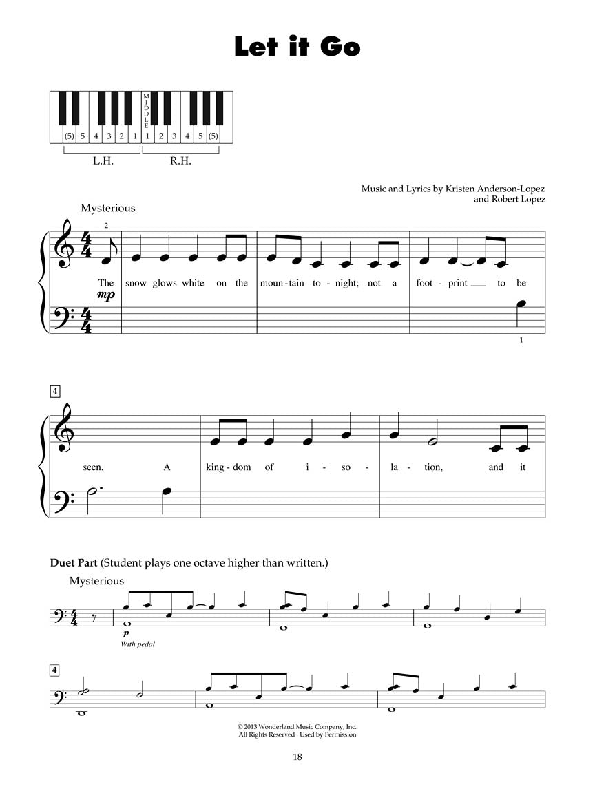 Frozen: Five Note Piano