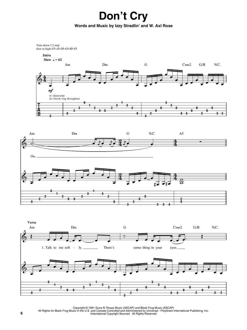 Guns N' Roses Guitar Play-Along Volume 75