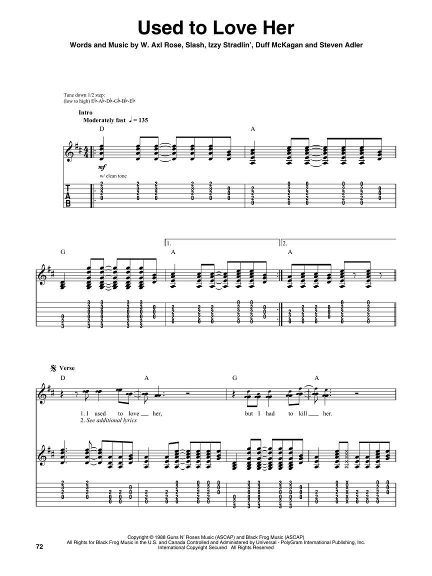 Guns N' Roses Guitar Play-Along Volume 75