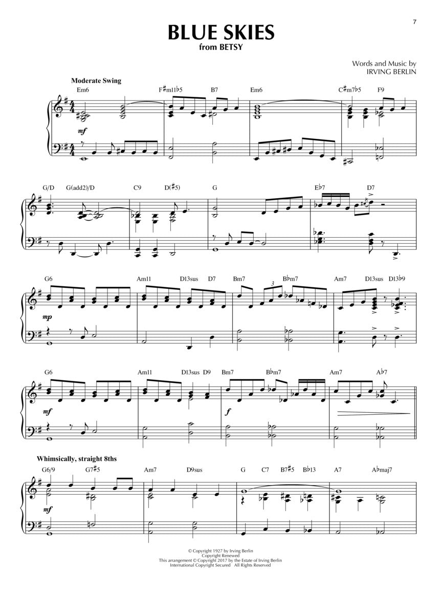 Blue Skies & Other Irving Berlin Songs for Jazz Piano Solo
