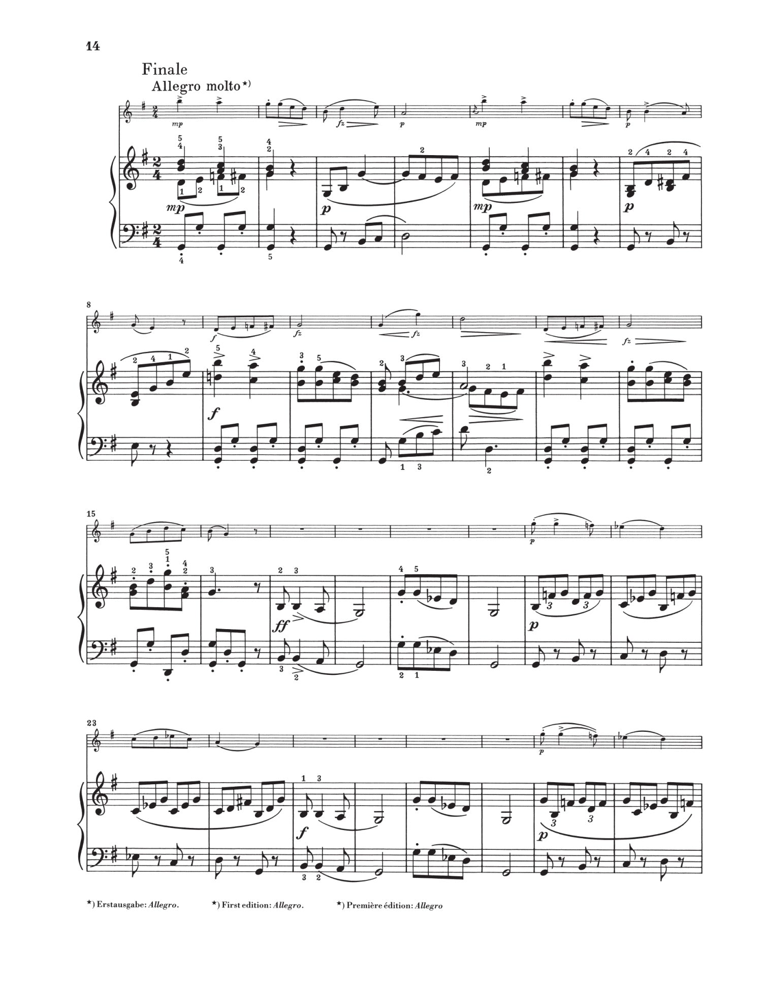 Dvorak: Violin Sonatina in G Major Op 100 for Violin & Piano