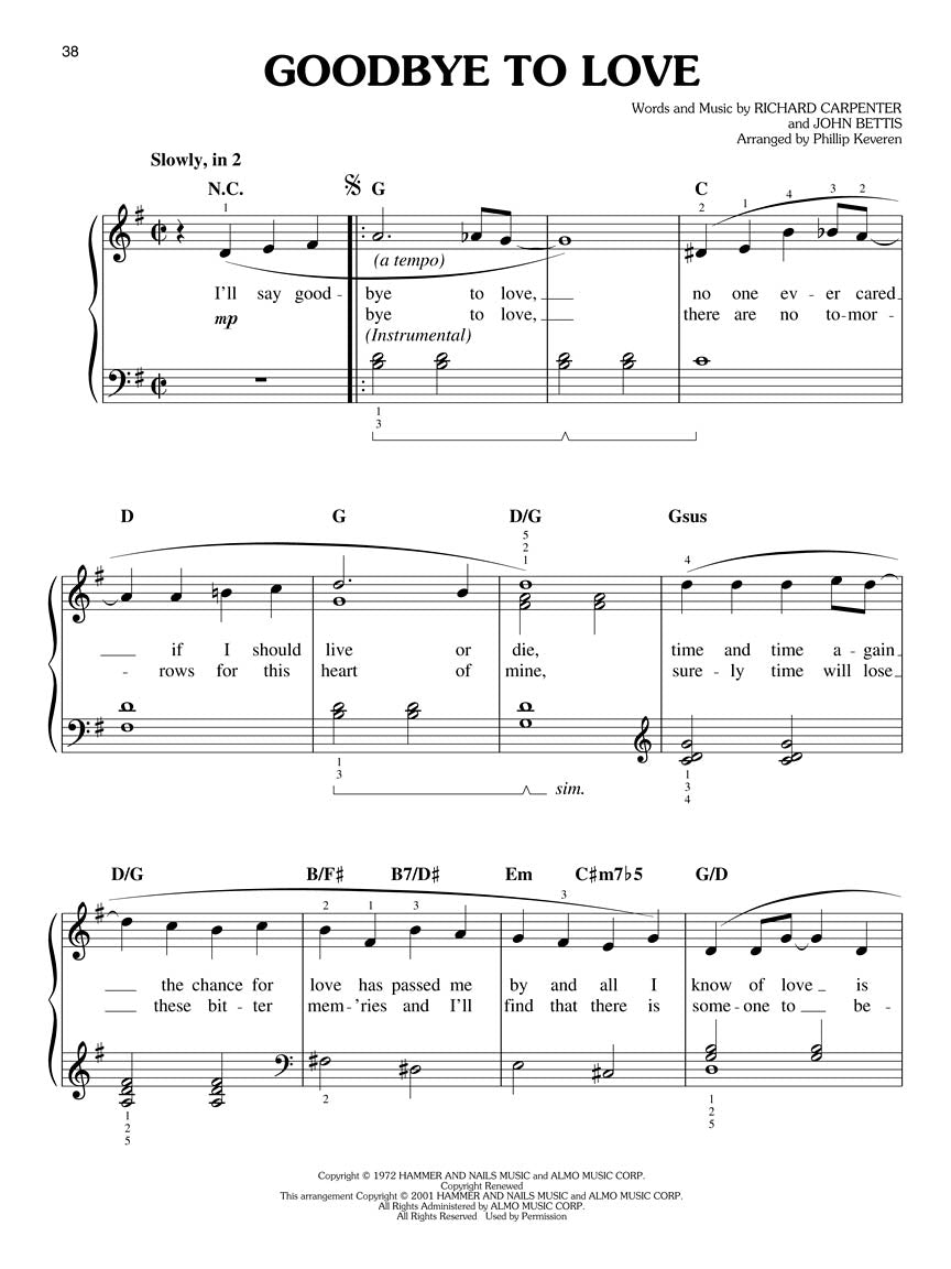 Pop Ballads for Easy Piano arr. Phillip Keveren