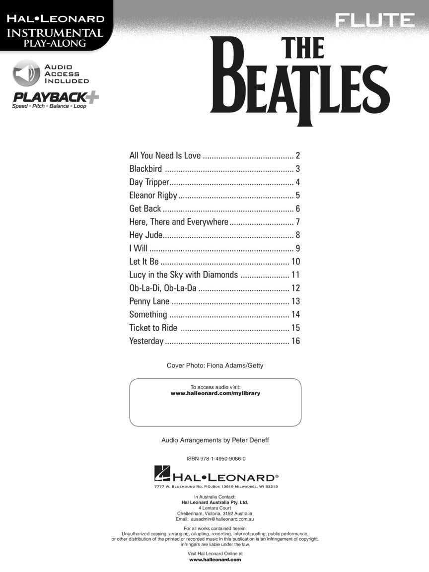 The Beatles - Instrumental Play-Along for Flute