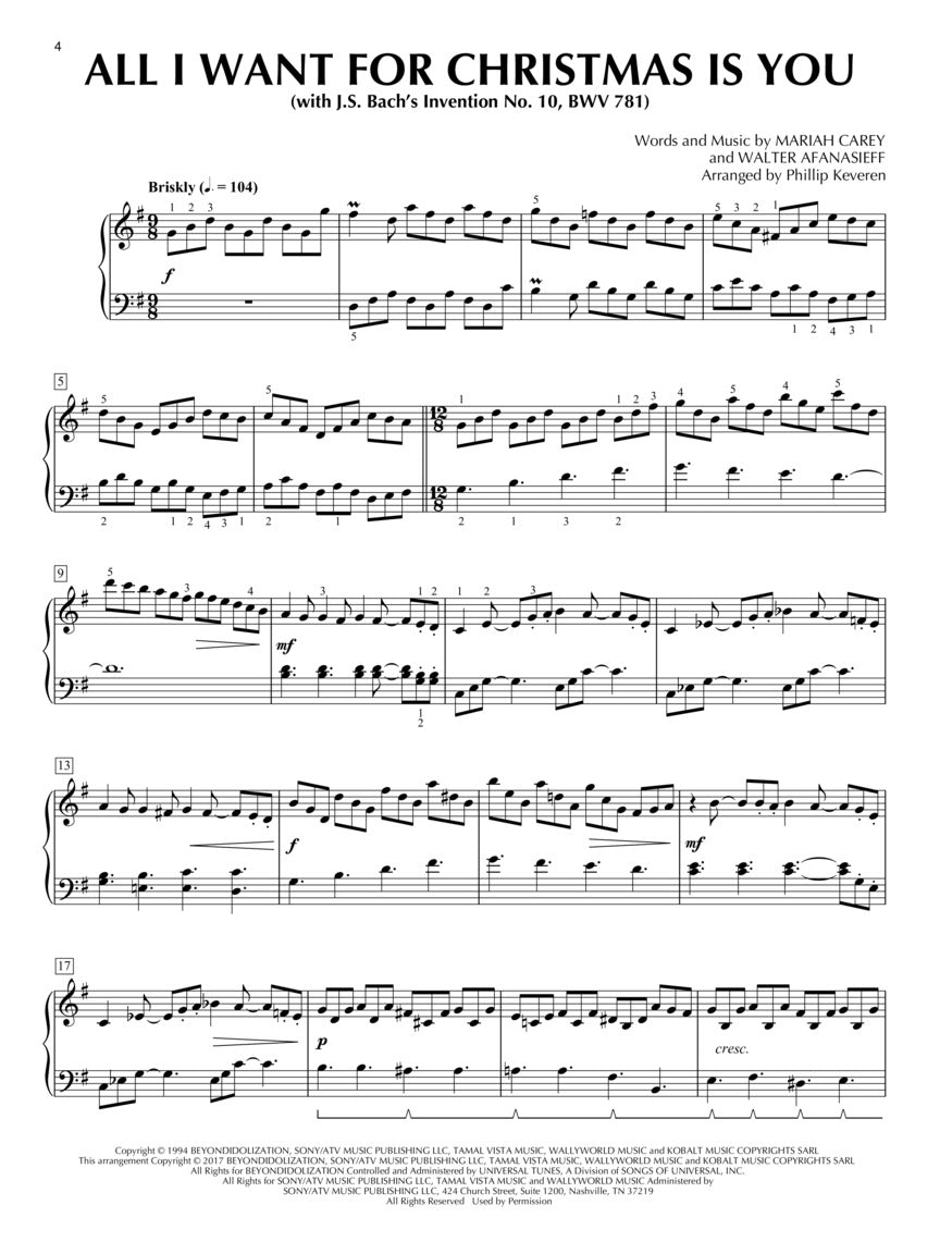 Christmas Songs for Classical Piano arr. Phillip Keveren