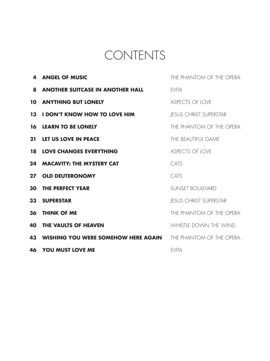 Andrew Lloyd Webber Piano Songbook arr. Phillip Keveren