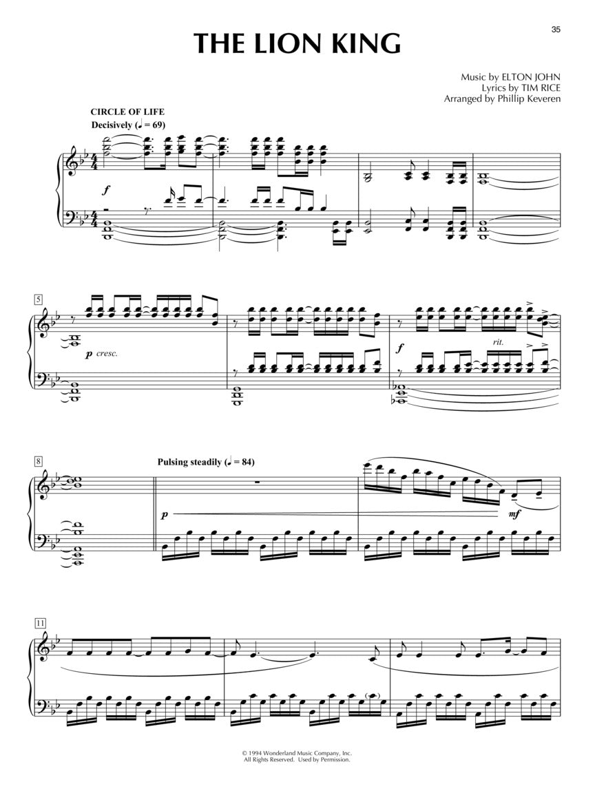 Disney Recital Suites arr. Phillip Keveren
