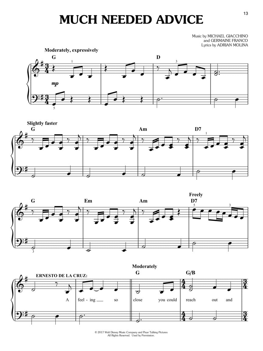 Disney/Pixar's Coco for Easy Piano