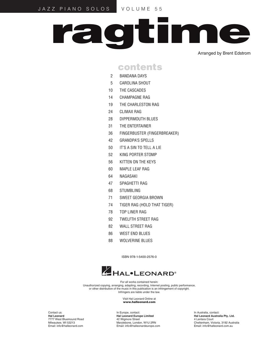 Ragtime - Jazz Piano Solos