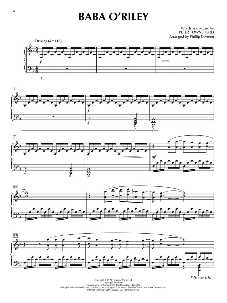 The Who for Classical Piano Soloist arr. Phillip Keveren