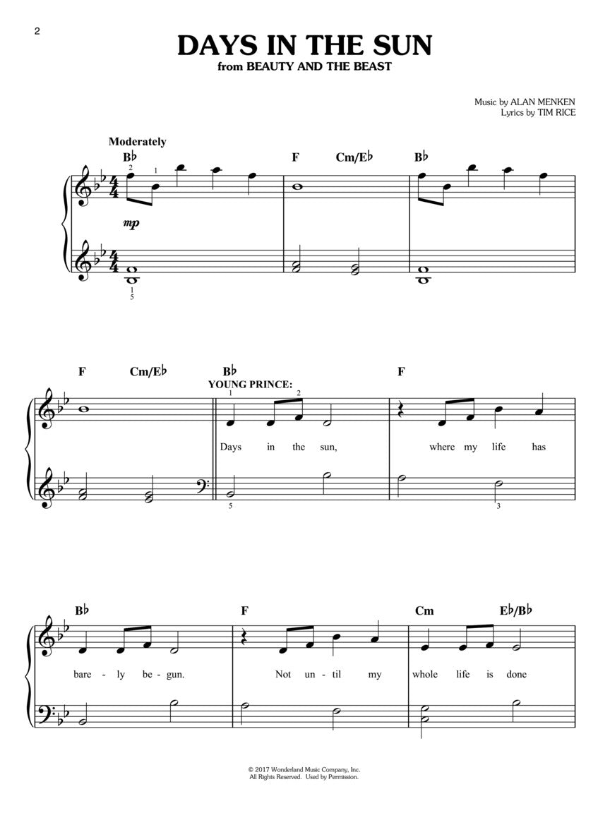 Disney Latest Hits for Easy Piano