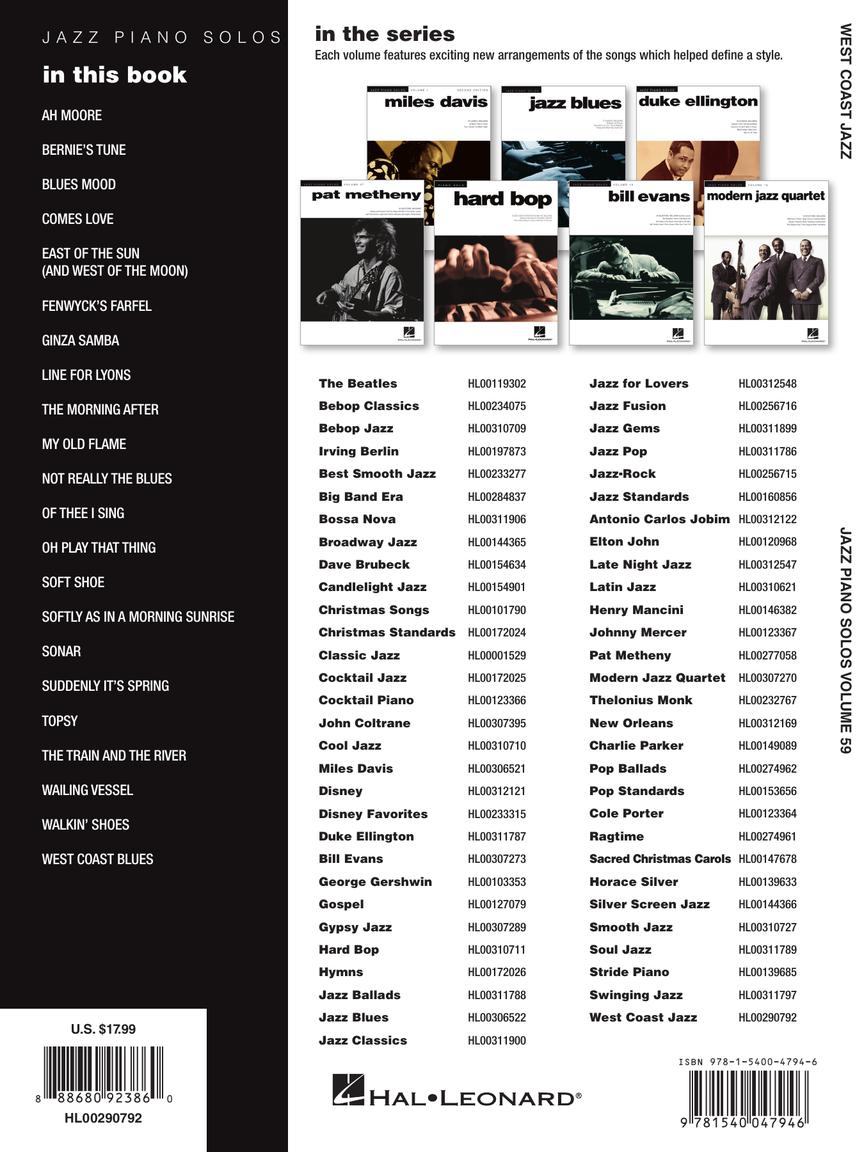 West Coast Jazz - Jazz Piano Solos