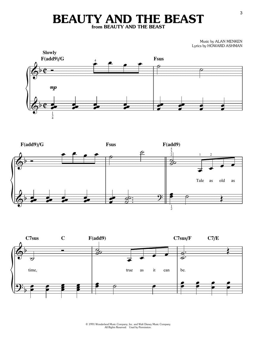 The 40 Most-Streamed Disney Songs for Easy Piano