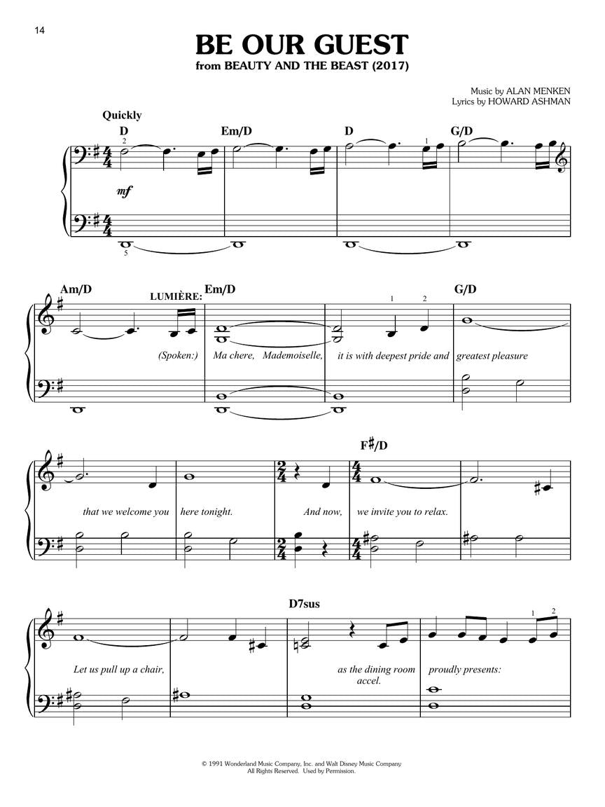 The 40 Most-Streamed Disney Songs for Easy Piano