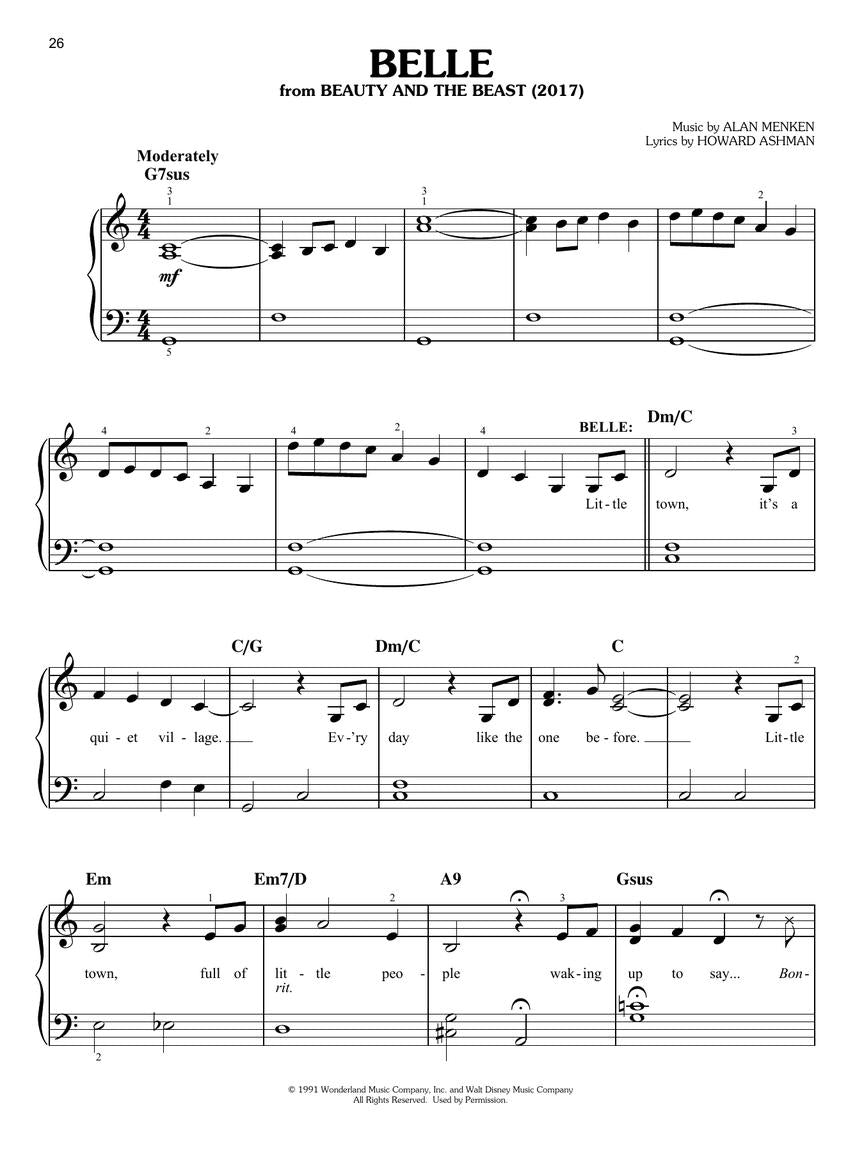 The 40 Most-Streamed Disney Songs for Easy Piano