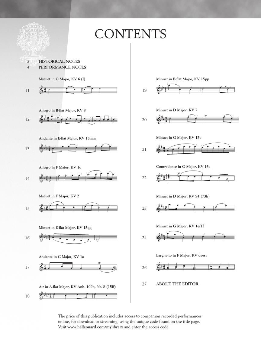 Mozart: 15 Easy Piano Pieces