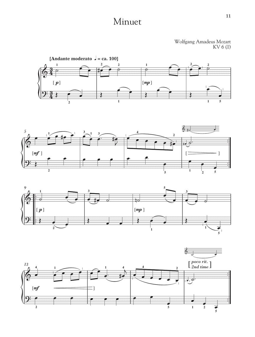 Mozart: 15 Easy Piano Pieces