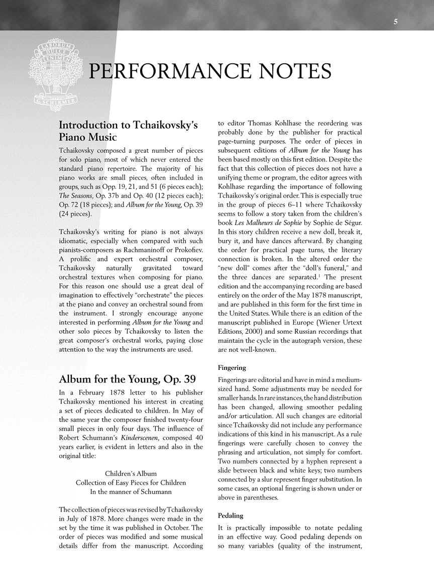 Tchaikovsky: Album for the Young with Recordings